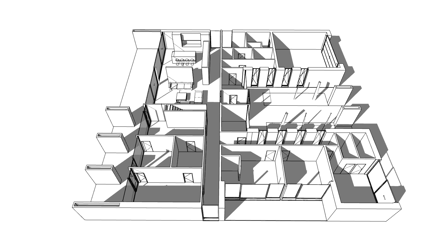 3D floor plan Modeling Residence